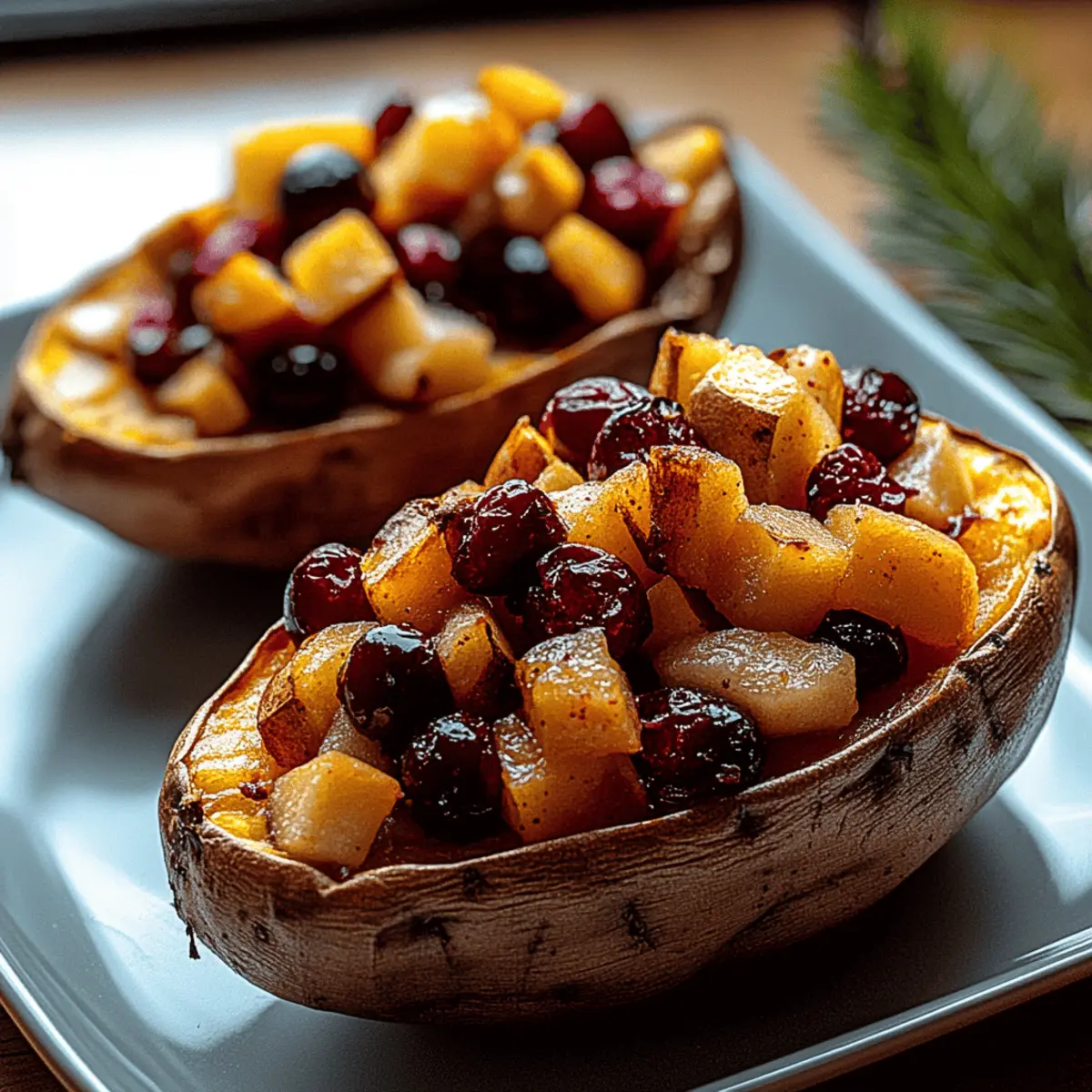 Cranberry Apple Twice-Baked Sweet Potatoes for Festive Cheer
