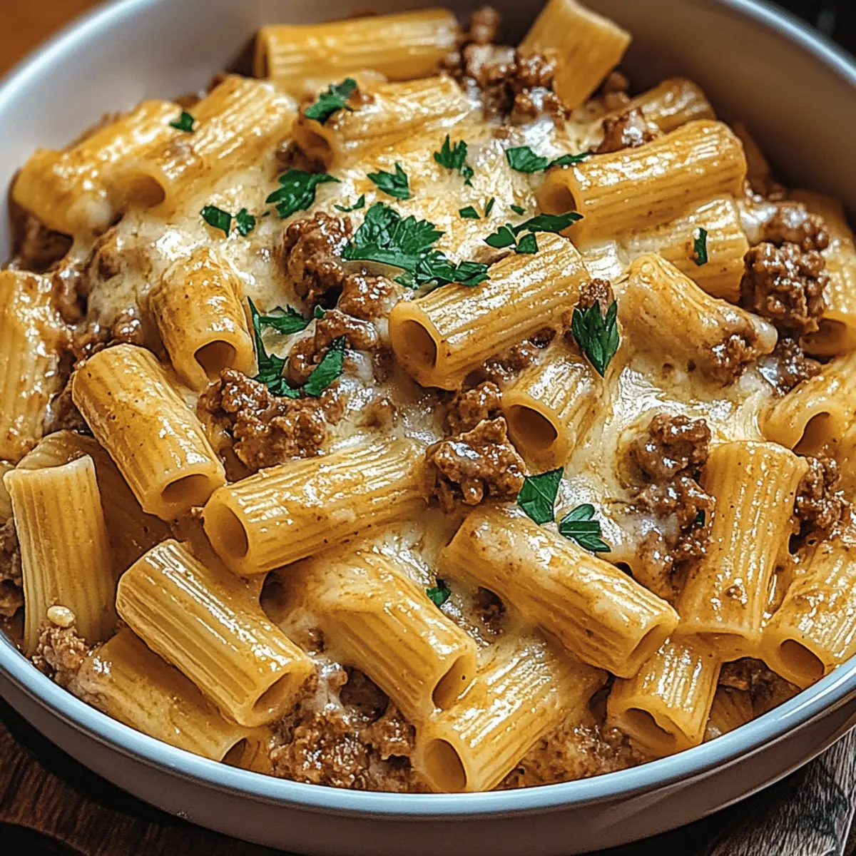 Creamy Parmesan Beef Rigatoni: A Quick Comfort Classic