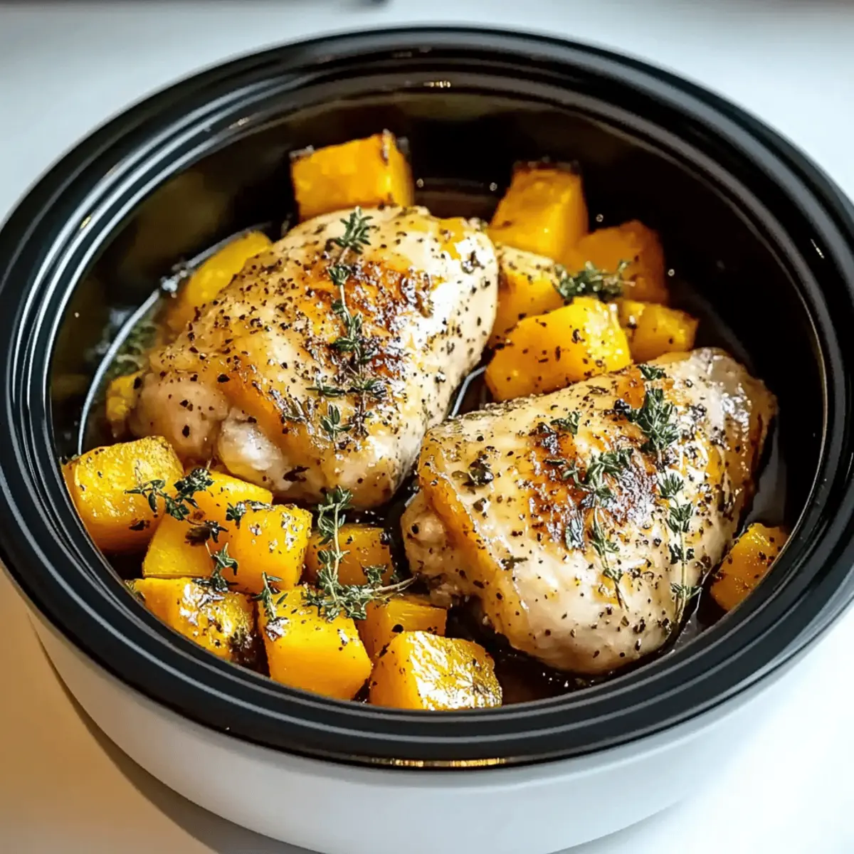 Crockpot Maple Dijon Chicken With Butternut Squash Bliss