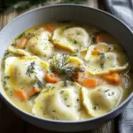 Dill Pierogi Soup