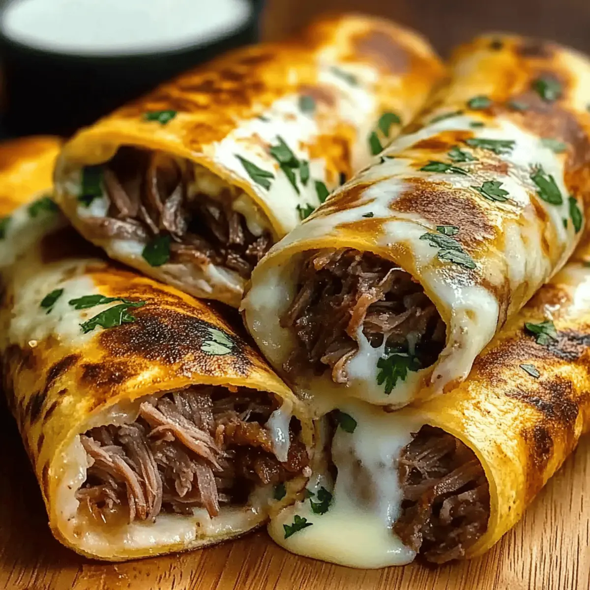 Easy French Dip Tortilla Roll Ups for Cheesy Comfort