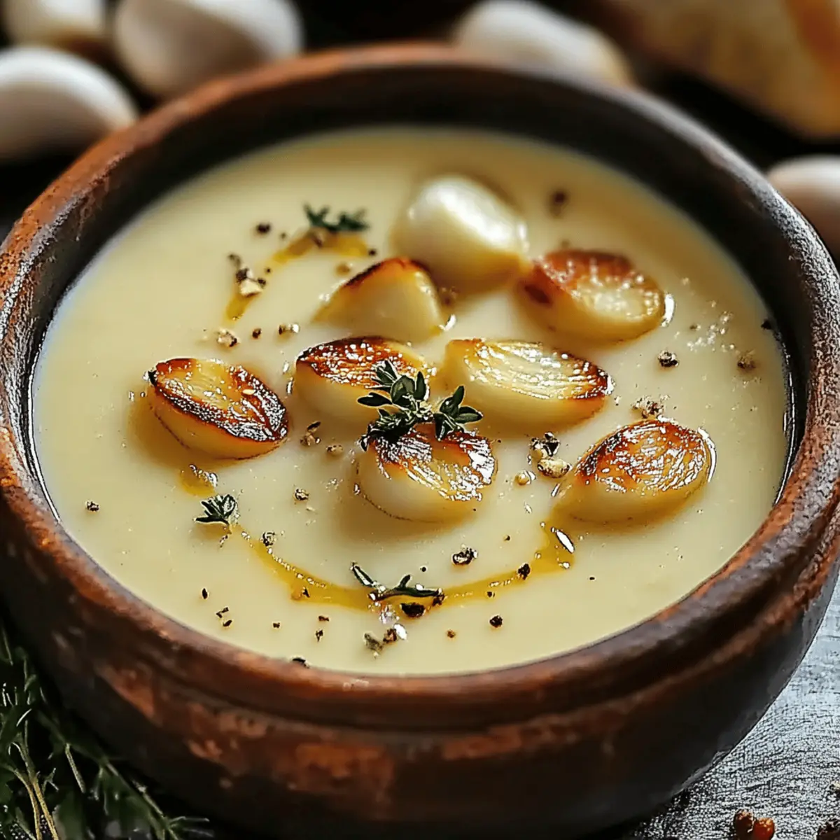 Cozy Up with Creamy French Garlic Soup for Comforting Bliss