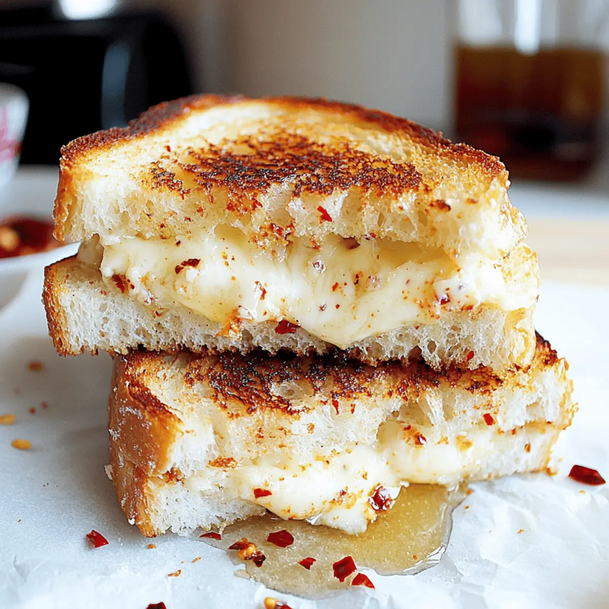 Savor Goat Cheese Grilled Cheese with Honey & Spice Delight