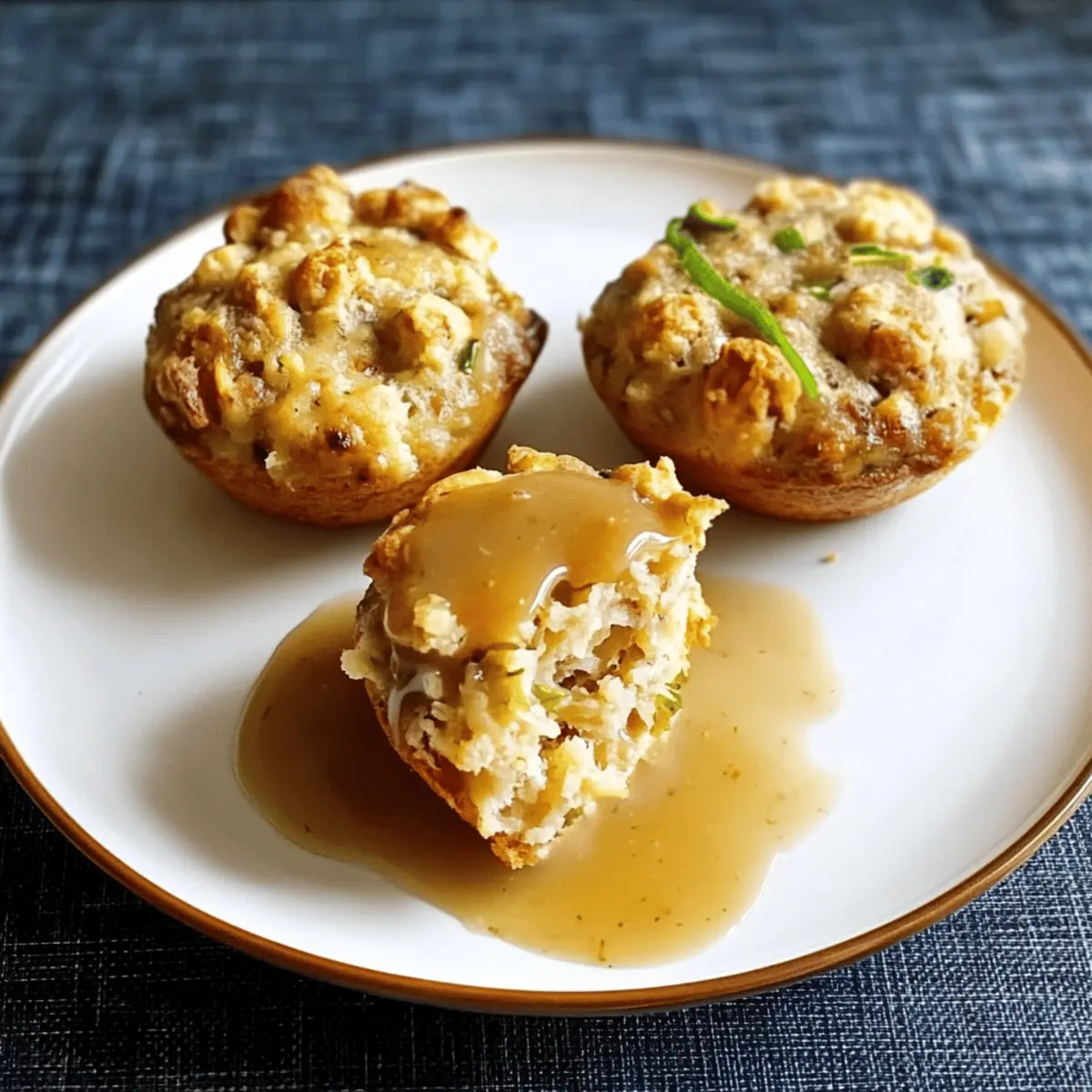 Irresistible Gravy Stuffed Stuffing Muffins for Your Feast