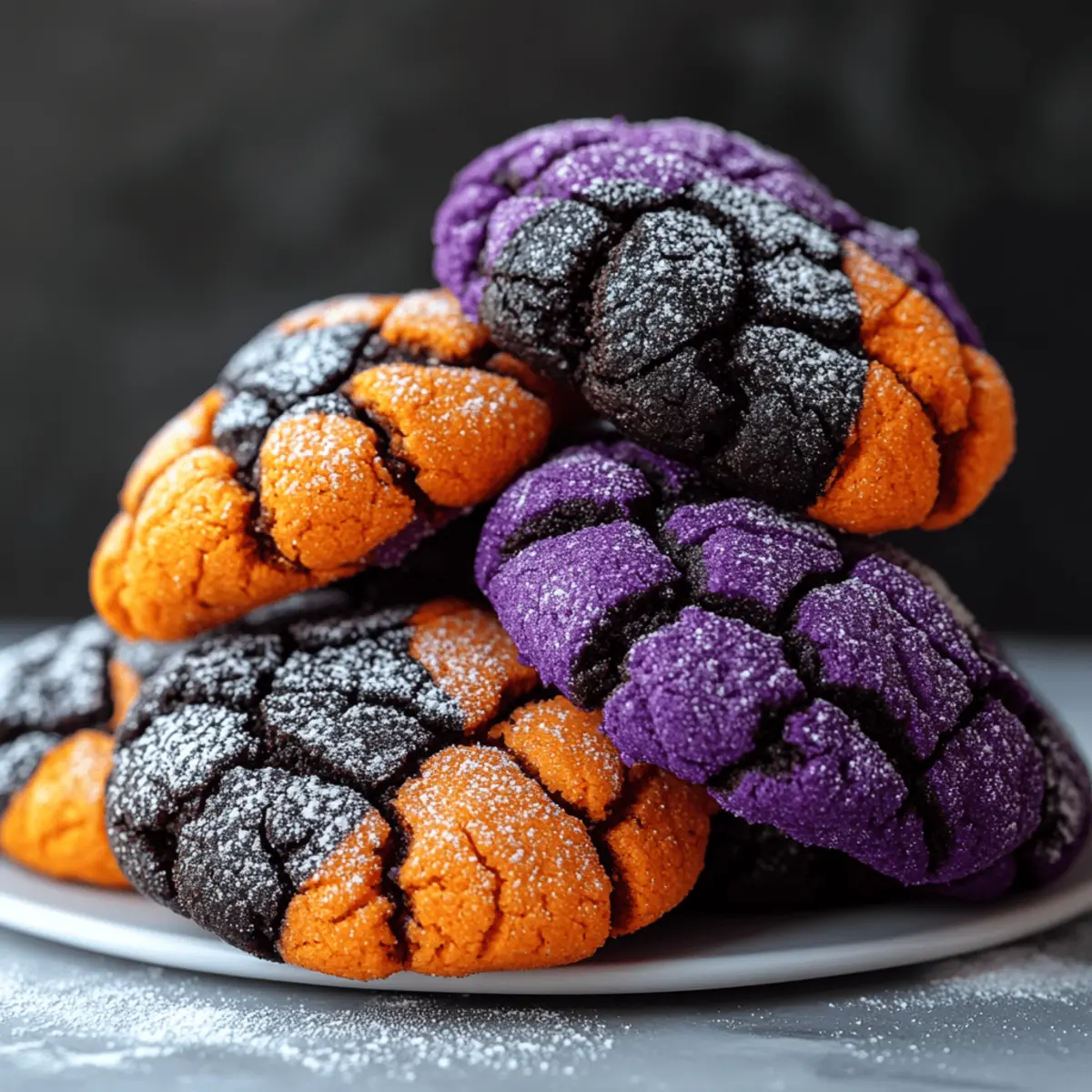 Halloween Crinkle Cookies: Soft, Colorful, and Spooktacular!