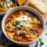 Lasagna Soup with Bow Tie Pasta