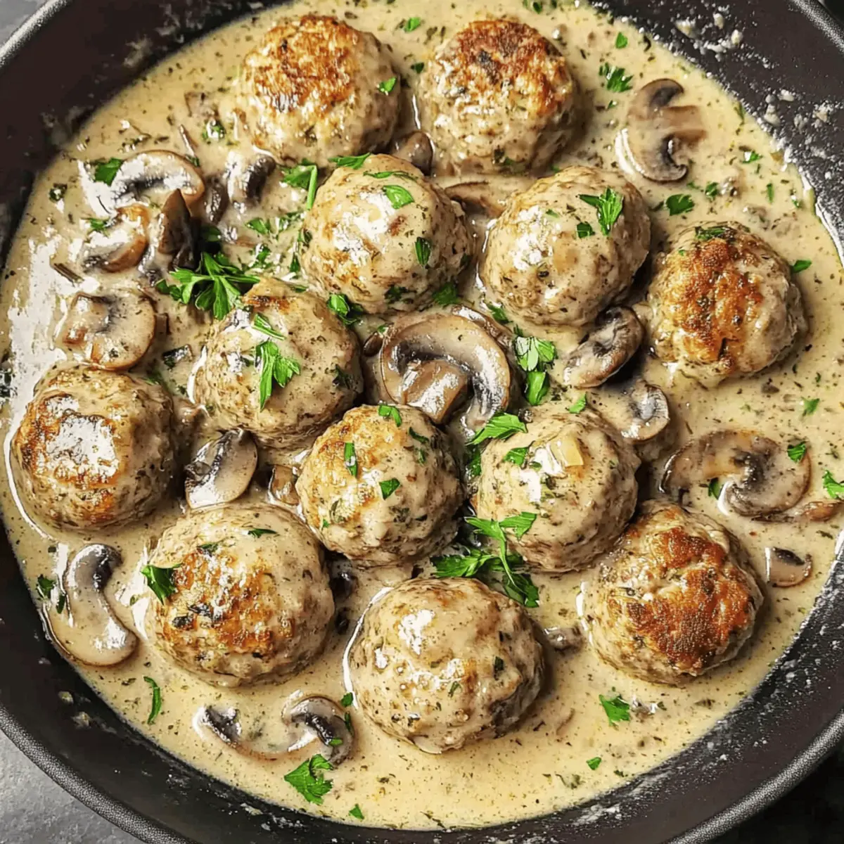 Savory Meatballs in Mushroom Sauce for a Cozy Dinner Night