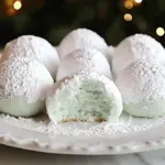 Minty Snowball Cookies