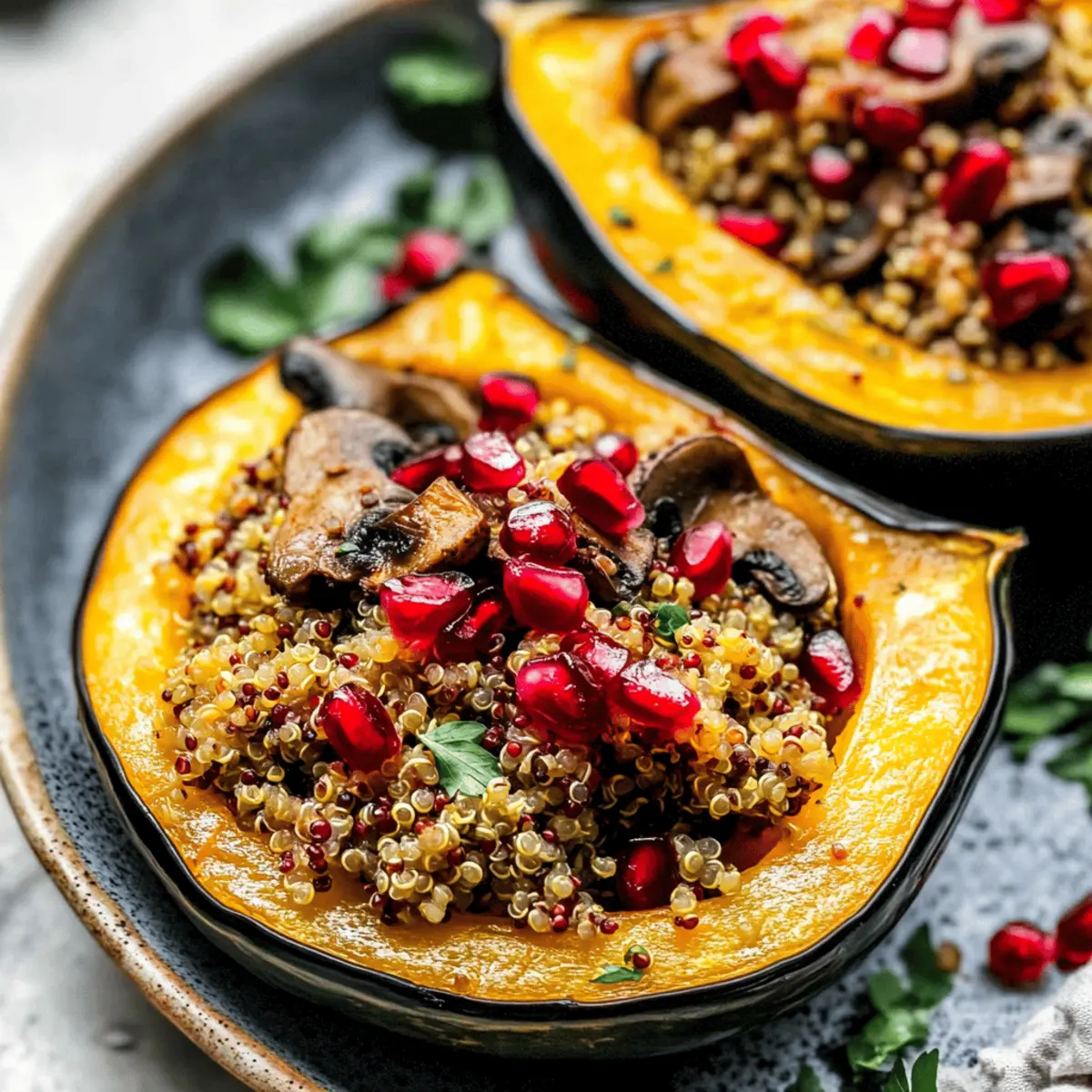 Mushroom and Quinoa Stuffed Acorn Squash: Flavorful Comfort!