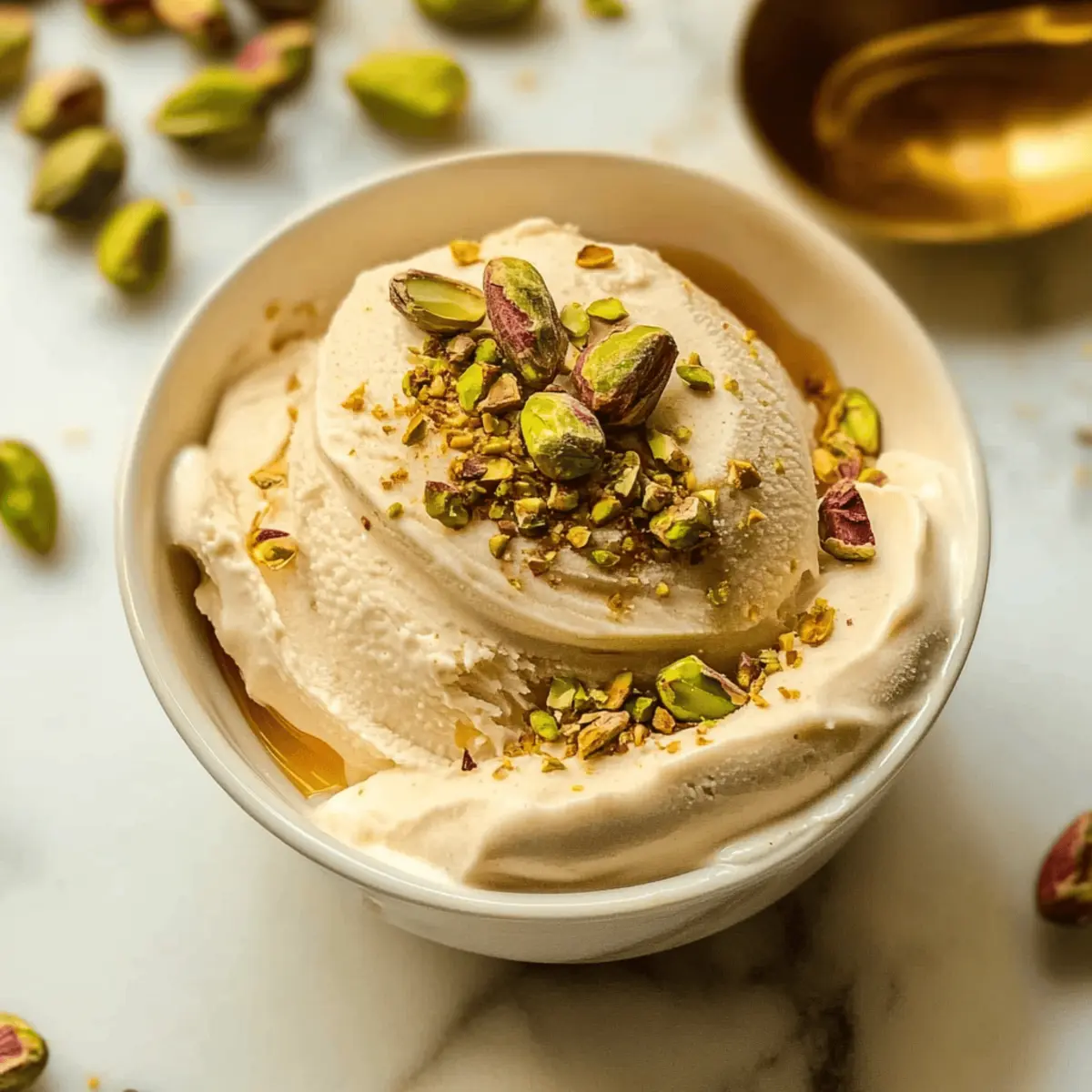 Indulge in Pistachio Cardamom Frozen Yogurt Bliss