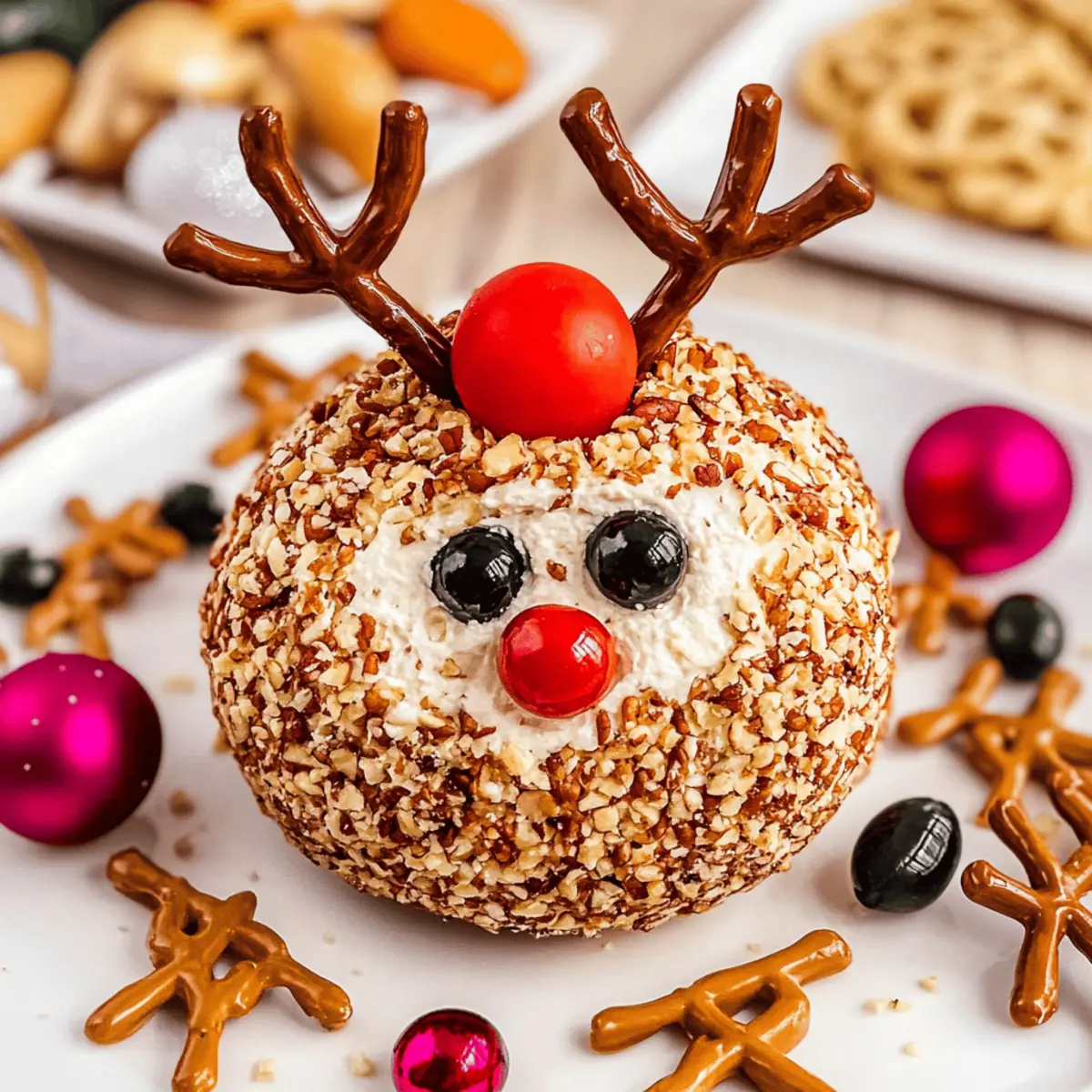 Delightful Reindeer Cheese Ball for Festive Holiday Parties