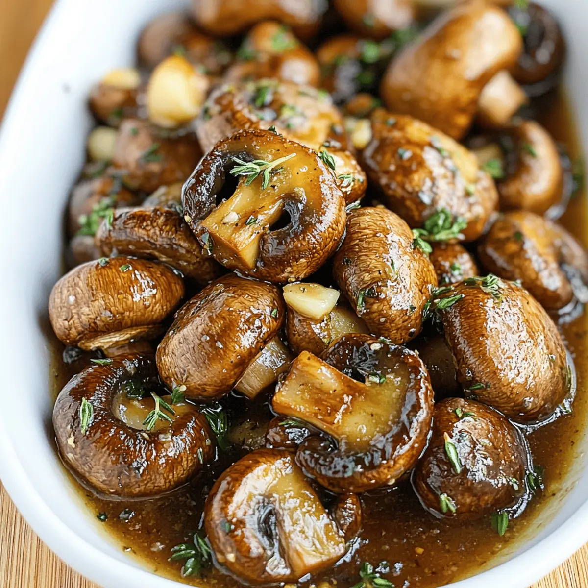 Savory Roasted Mushrooms in Browned Butter, Garlic & Thyme Sauce