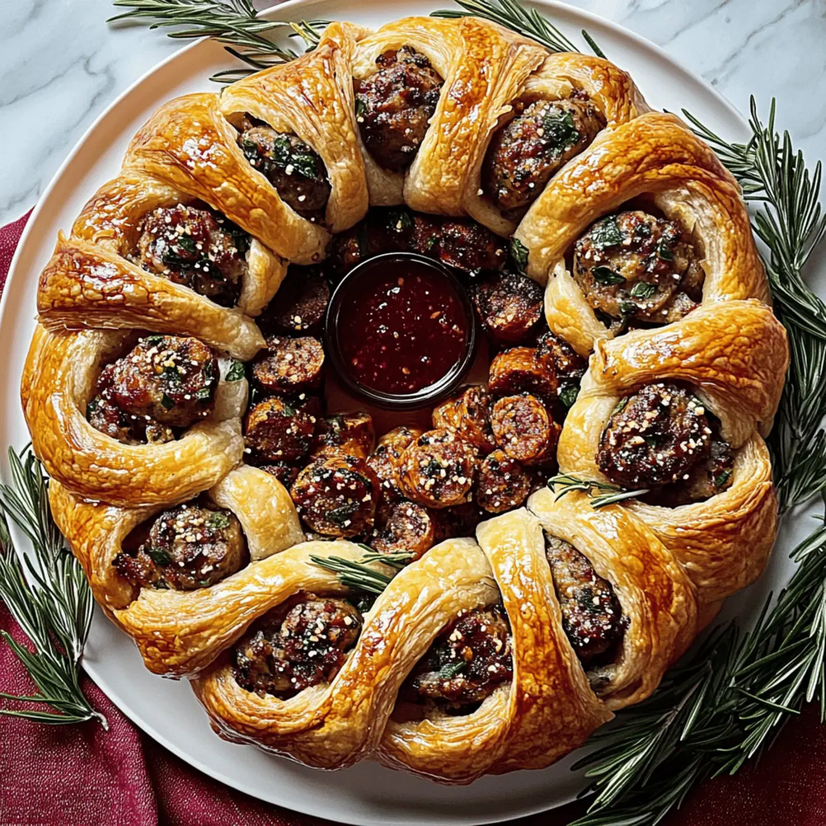 Sausage Roll Wreath: Your Festive Showstopper for Gatherings