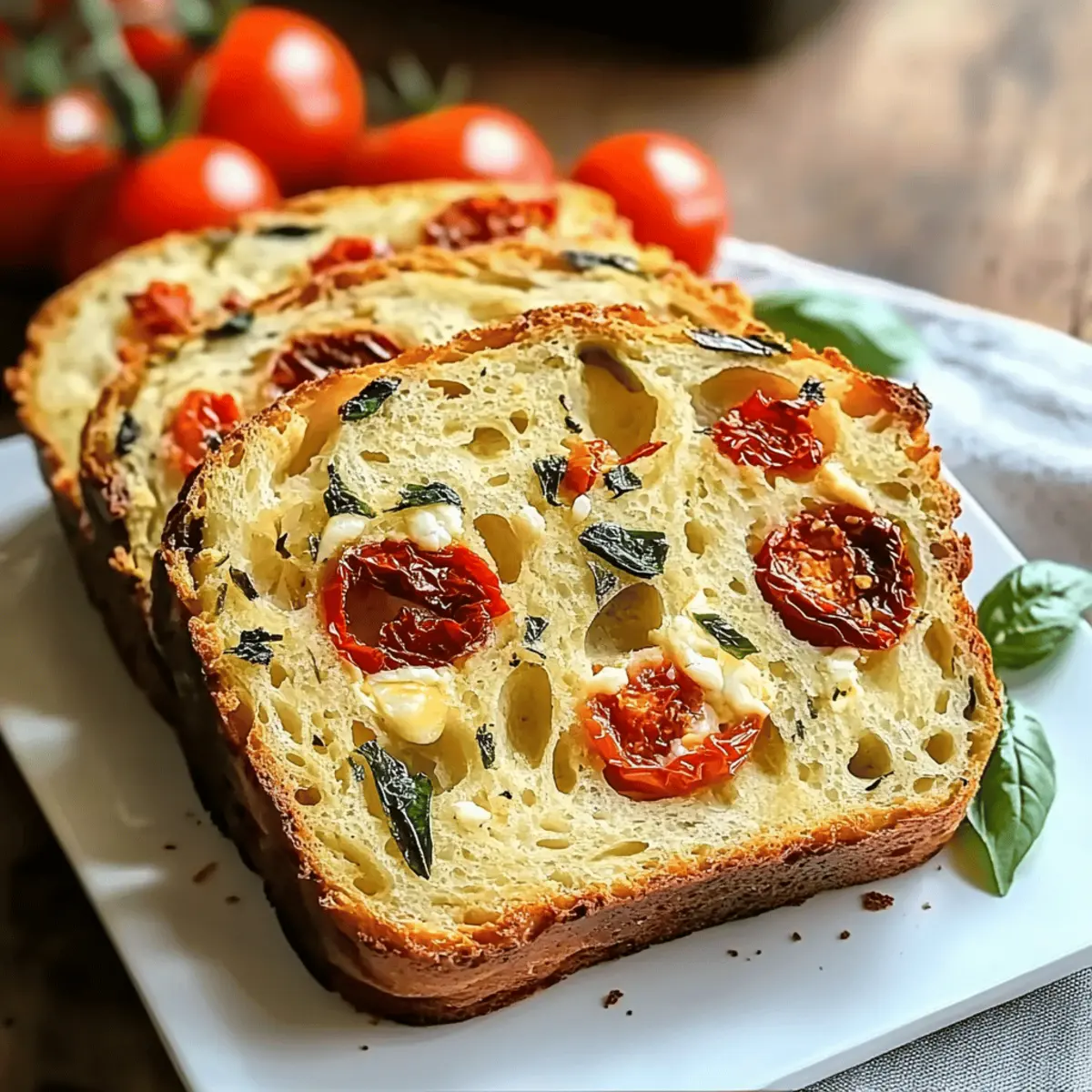 Savory Caprese Bread: Flavorful No-Yeast Delight for Sharing