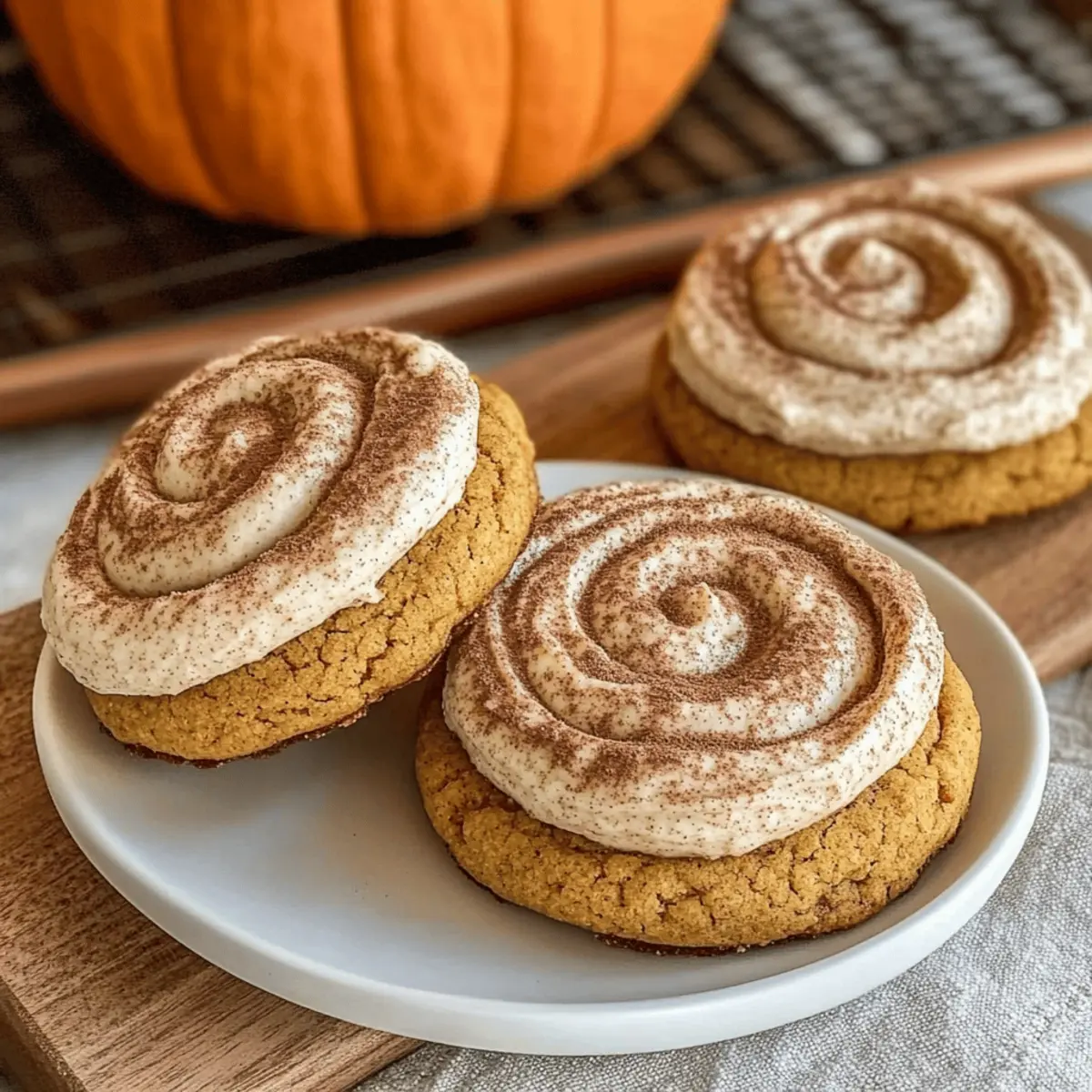 Soft Pumpkin Cookies with Cinnamon Frosting to Delight Your Fall