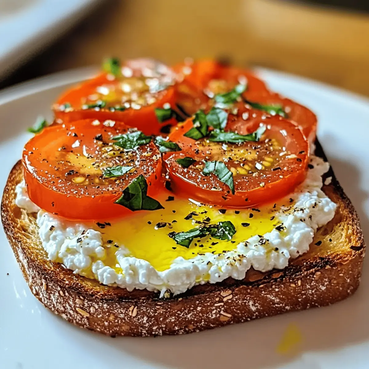 Delicious Tomato and Cottage Cheese Toast for Quick Snacking