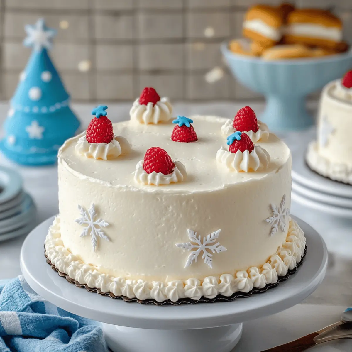Dreamy Winter ONEDerland Cake with Sweet Raspberry Bliss