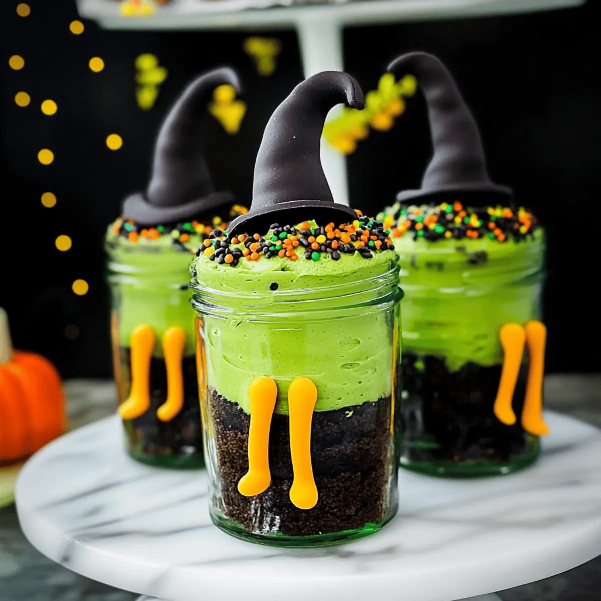Spooky Witches' Brew Halloween Cake Jars to Delight You
