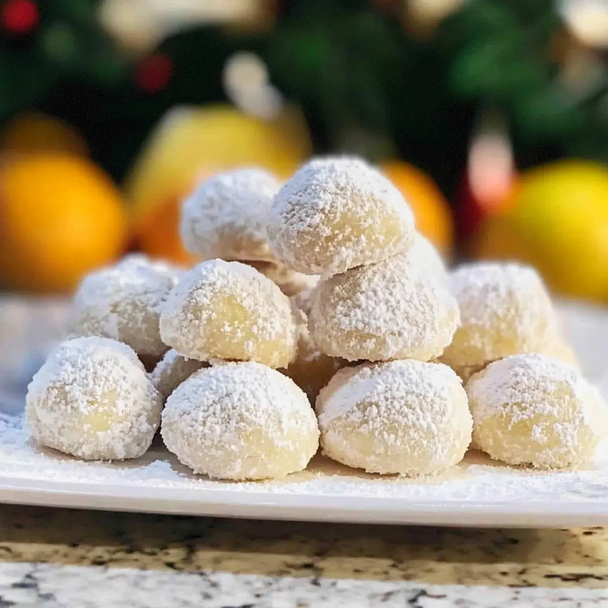 Delightful Italian Snowball Cookies with Orange and Lemon