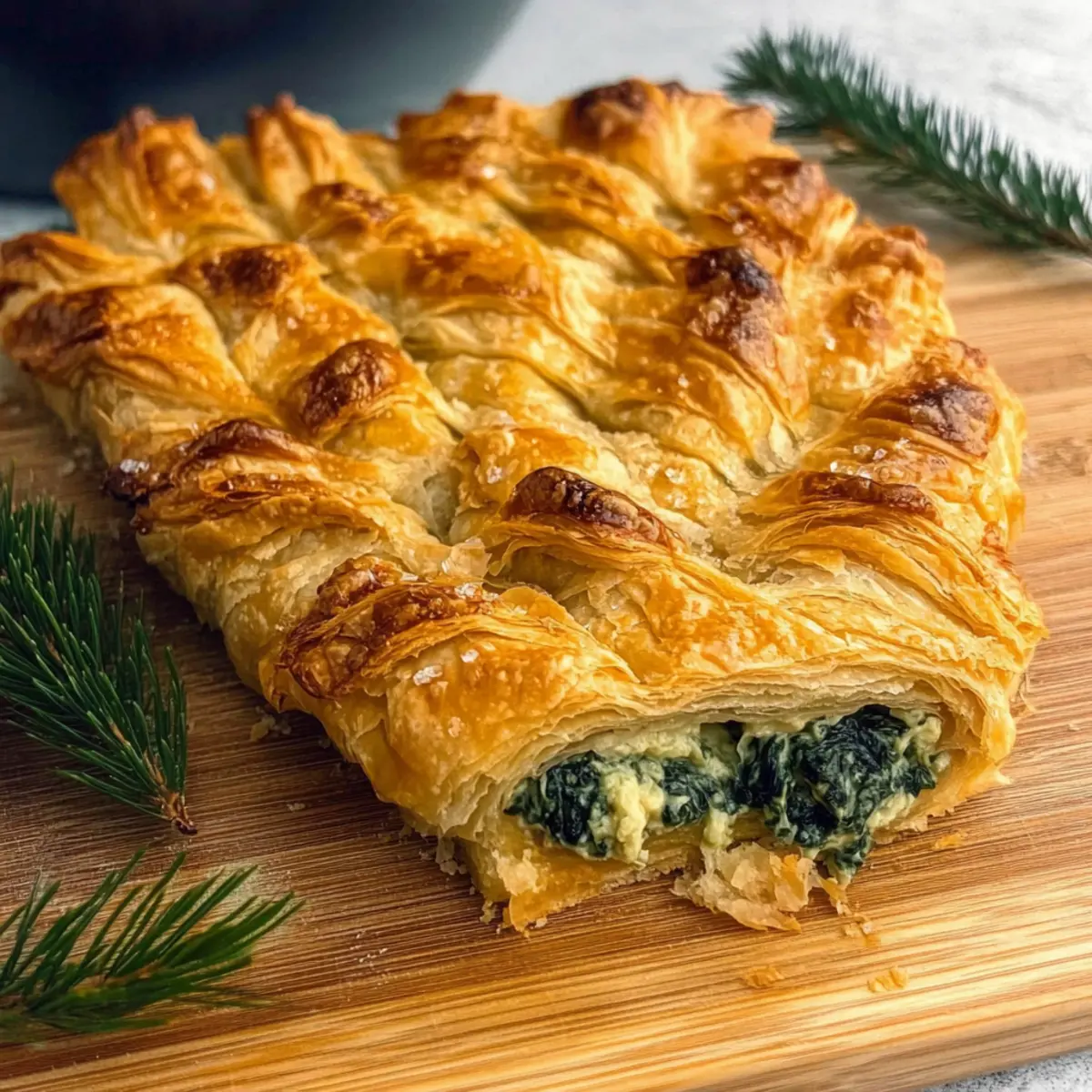 Spinach Pastry Christmas Tree for a Festive Holiday Treat