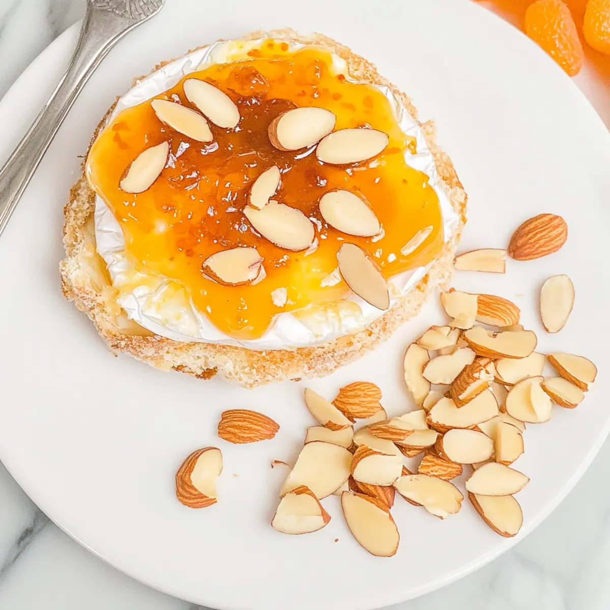 Warm and Gooey Baked Brie with Apricot Glaze