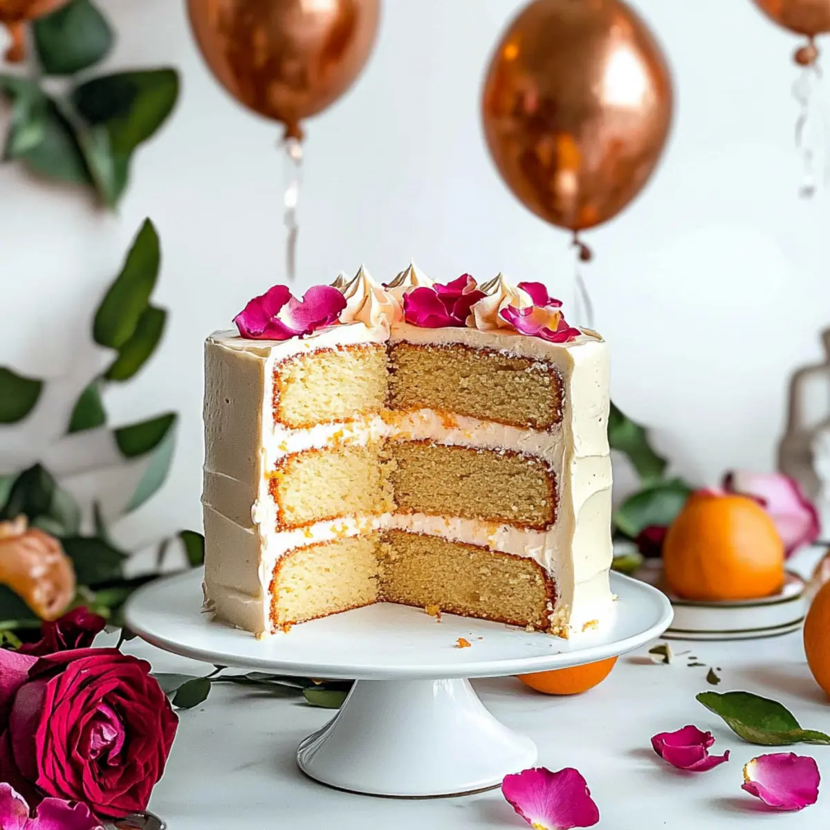 Delicious Orange Cardamom Cake with Rose Buttercream Bliss