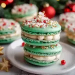 Christmas Tree Cake Macarons