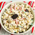 Oreo Cookie Popcorn with Peppermint