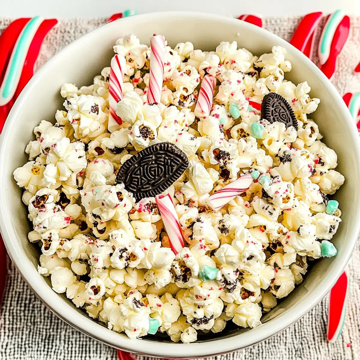 Oreo Cookie Popcorn with Peppermint: A Sweet Holiday Treat