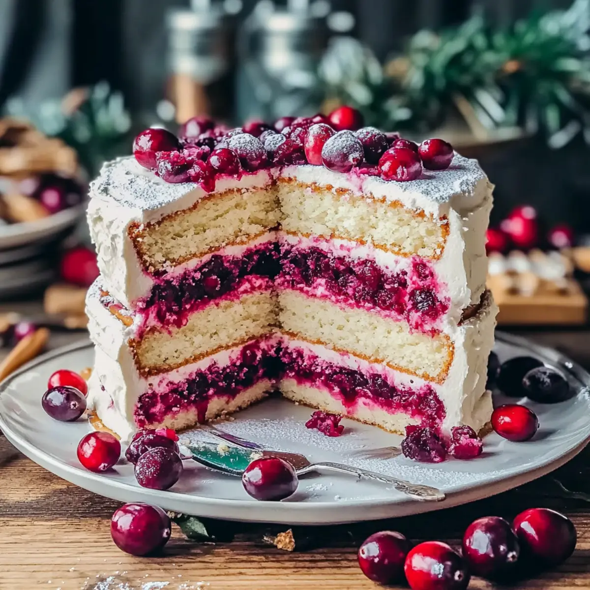 Fluffy Vegan Cranberry Cake to Brighten Your Holidays
