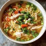 Aromatic Ginger Garlic Chicken Noodle Soup