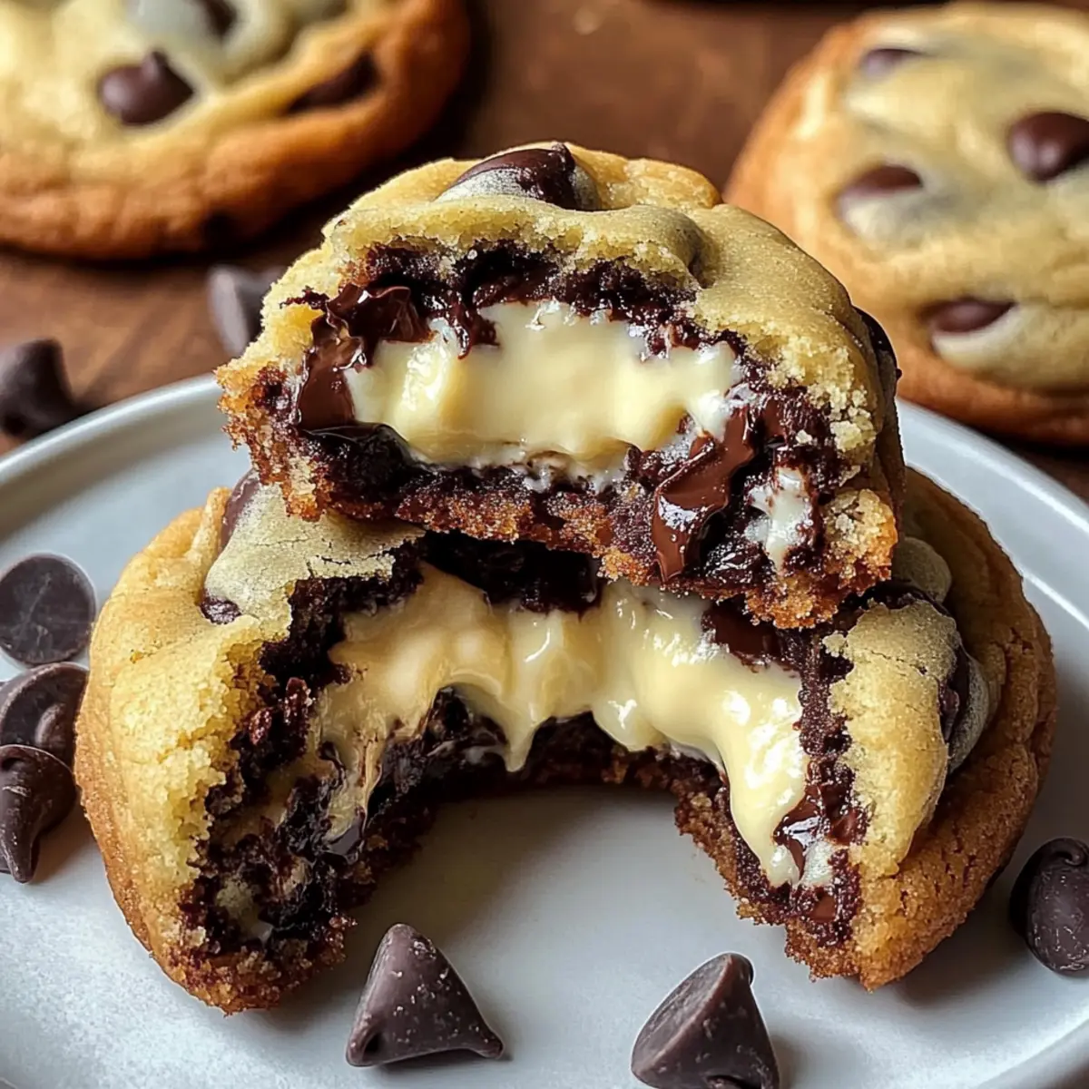 Cheesecake Stuffed Chocolate Chip Cookies for Ultimate Bliss