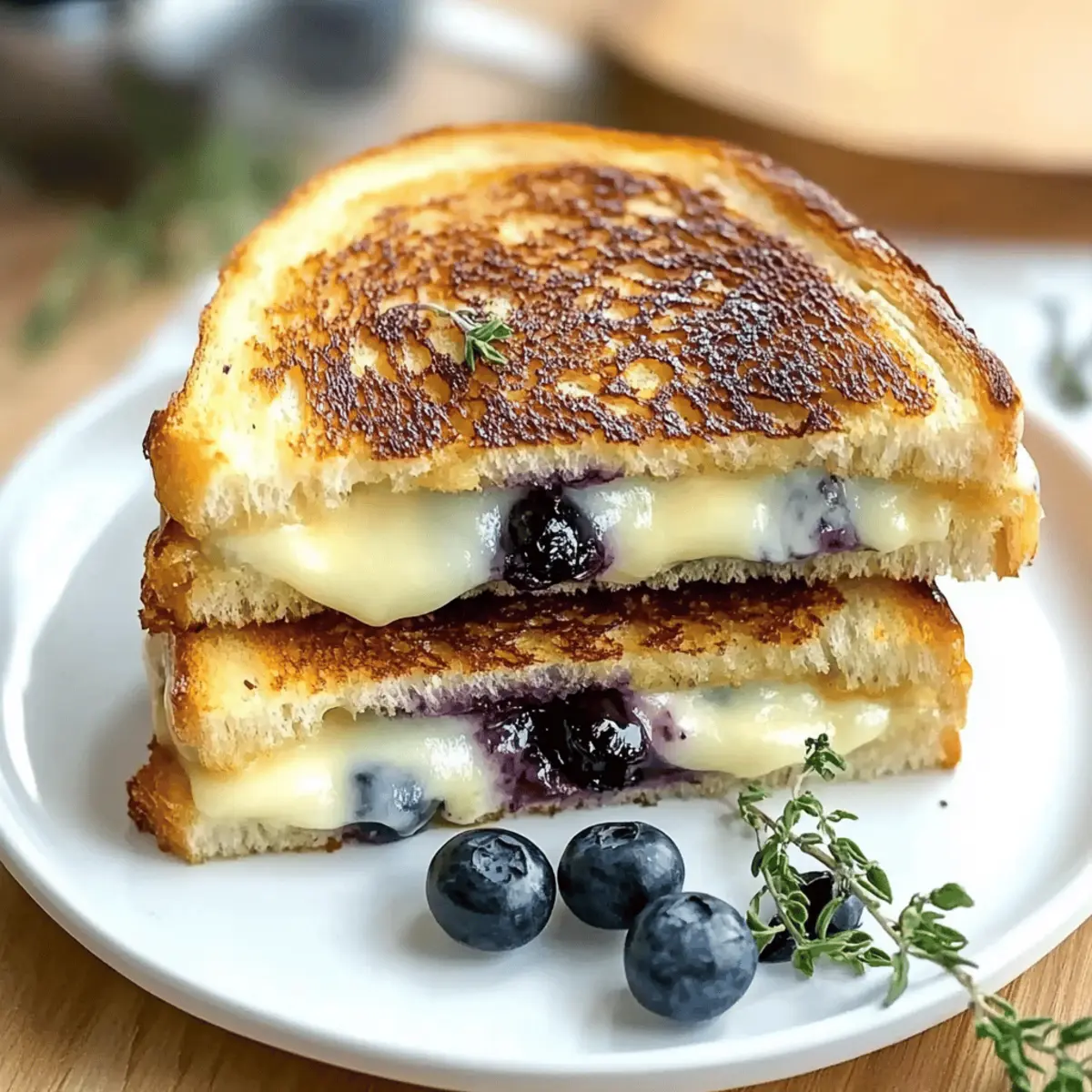 Crispy Blueberry Grilled Cheese: A Sweet Savory Delight