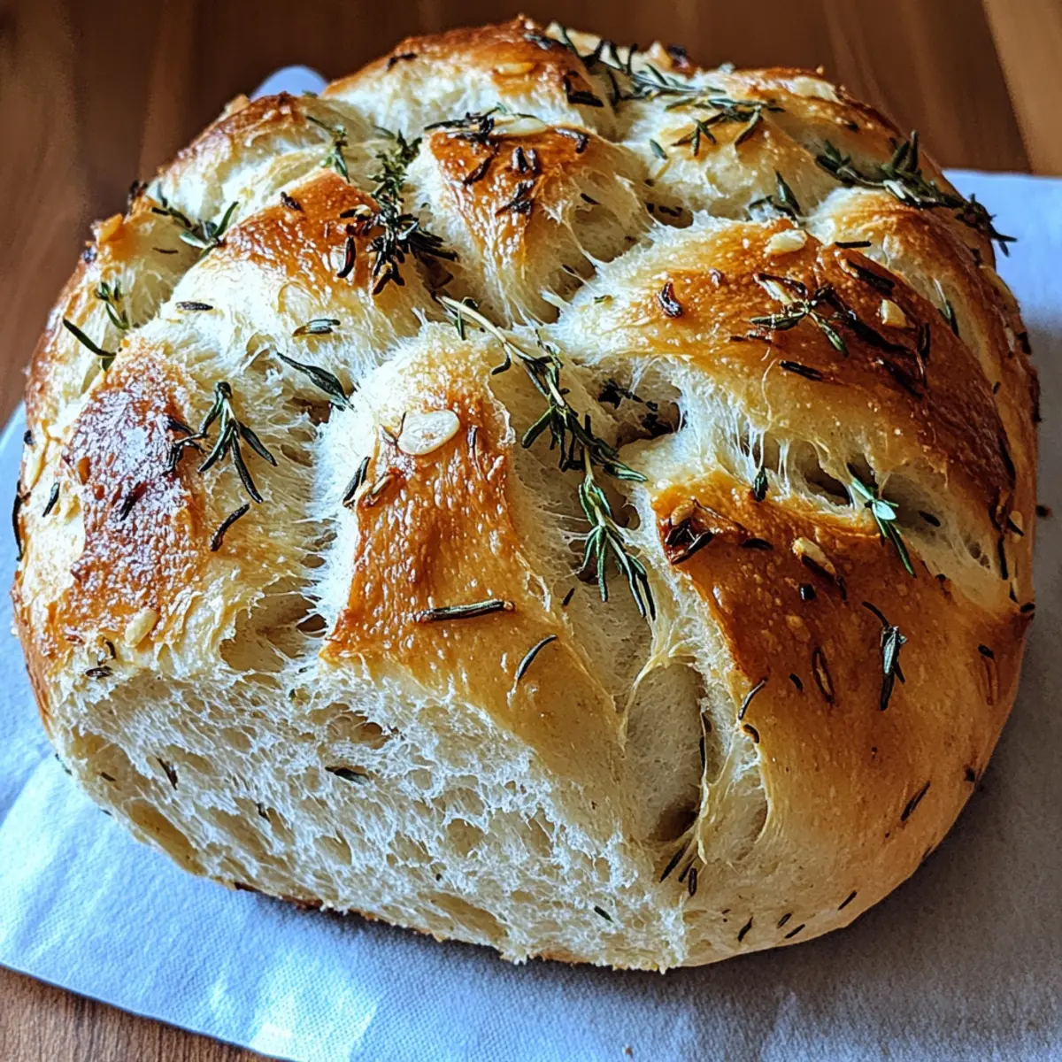 Garlic Herb Braided Bread: Homemade Delight for Any Meal