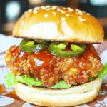 Jalapeño Honey Drenched Crispy Fried Chicken Sandwich Bliss