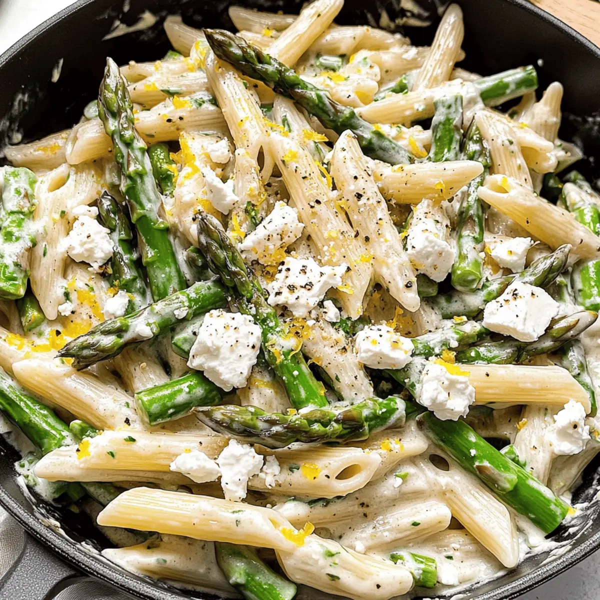 Lemon Asparagus Pasta with Feta: A Fresh Twist on Dinner