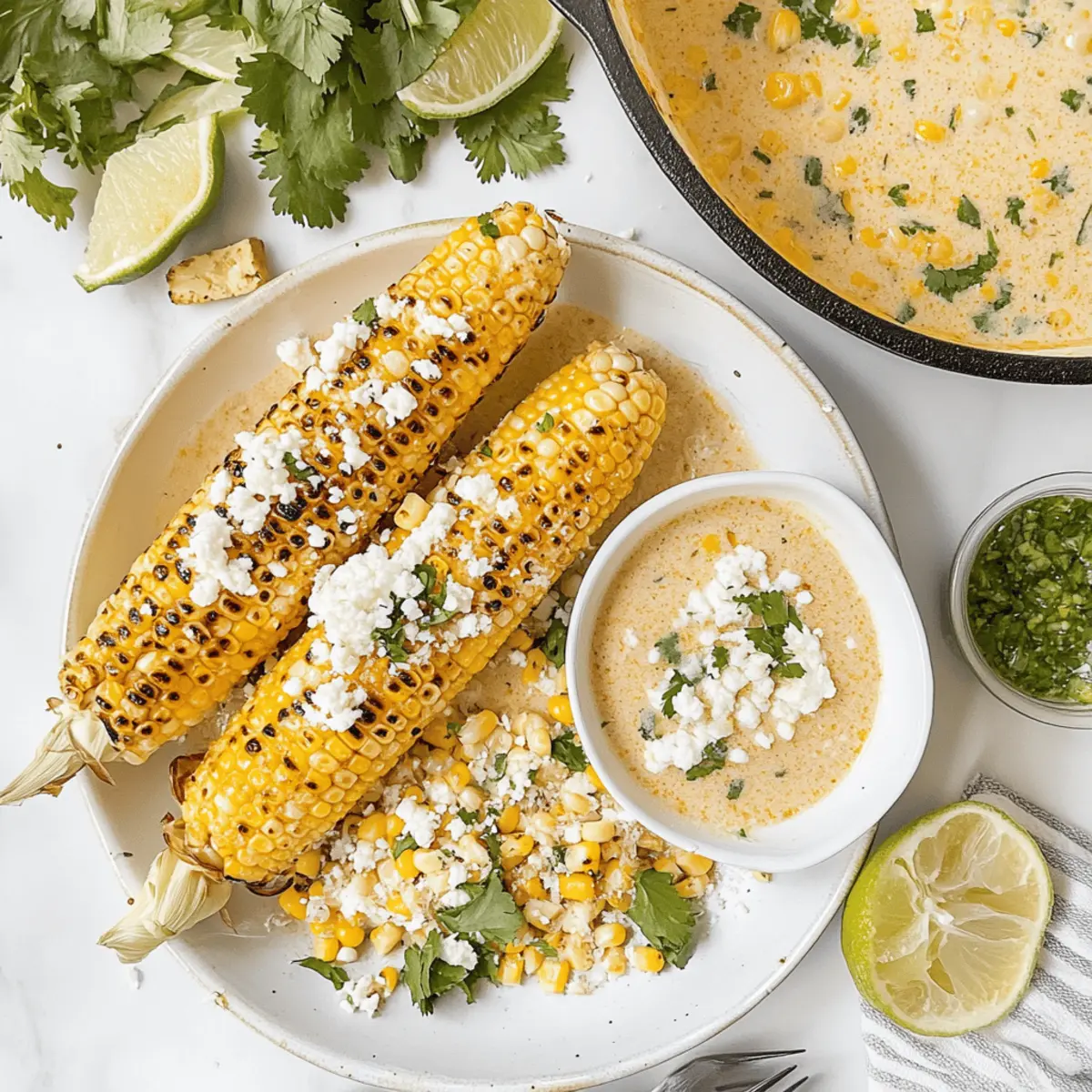 Irresistibly Creamy Mexican Street Corn Off the Cob Recipe
