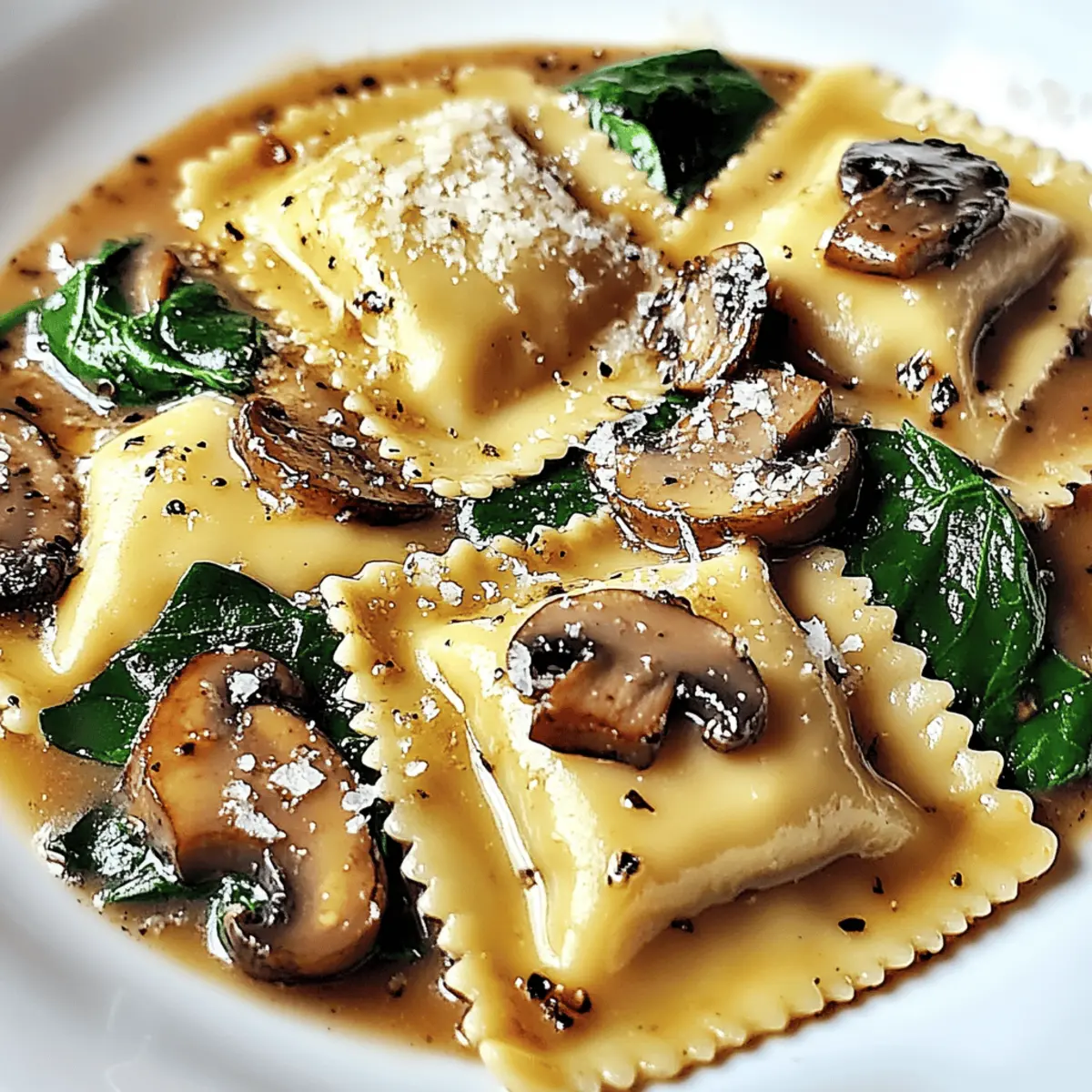 Mushroom Ravioli with Spinach: Comforting Italian Delight