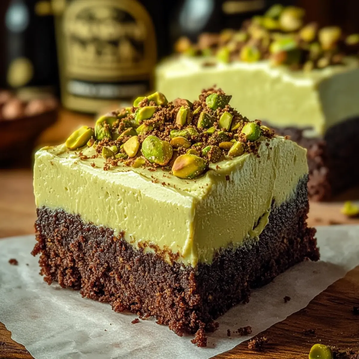Pistachio Cheesecake Brownie Bars for a Luxuriously Creamy Treat