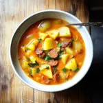 Spanish Potato Soup with Chorizo