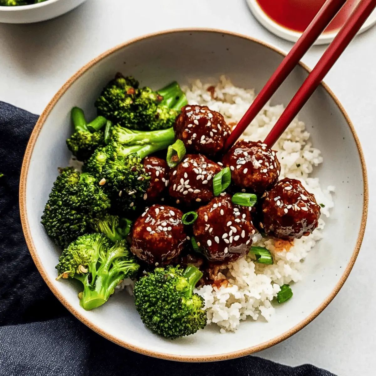 Sticky Mongolian Meatballs and Broccoli in Just 30 Minutes