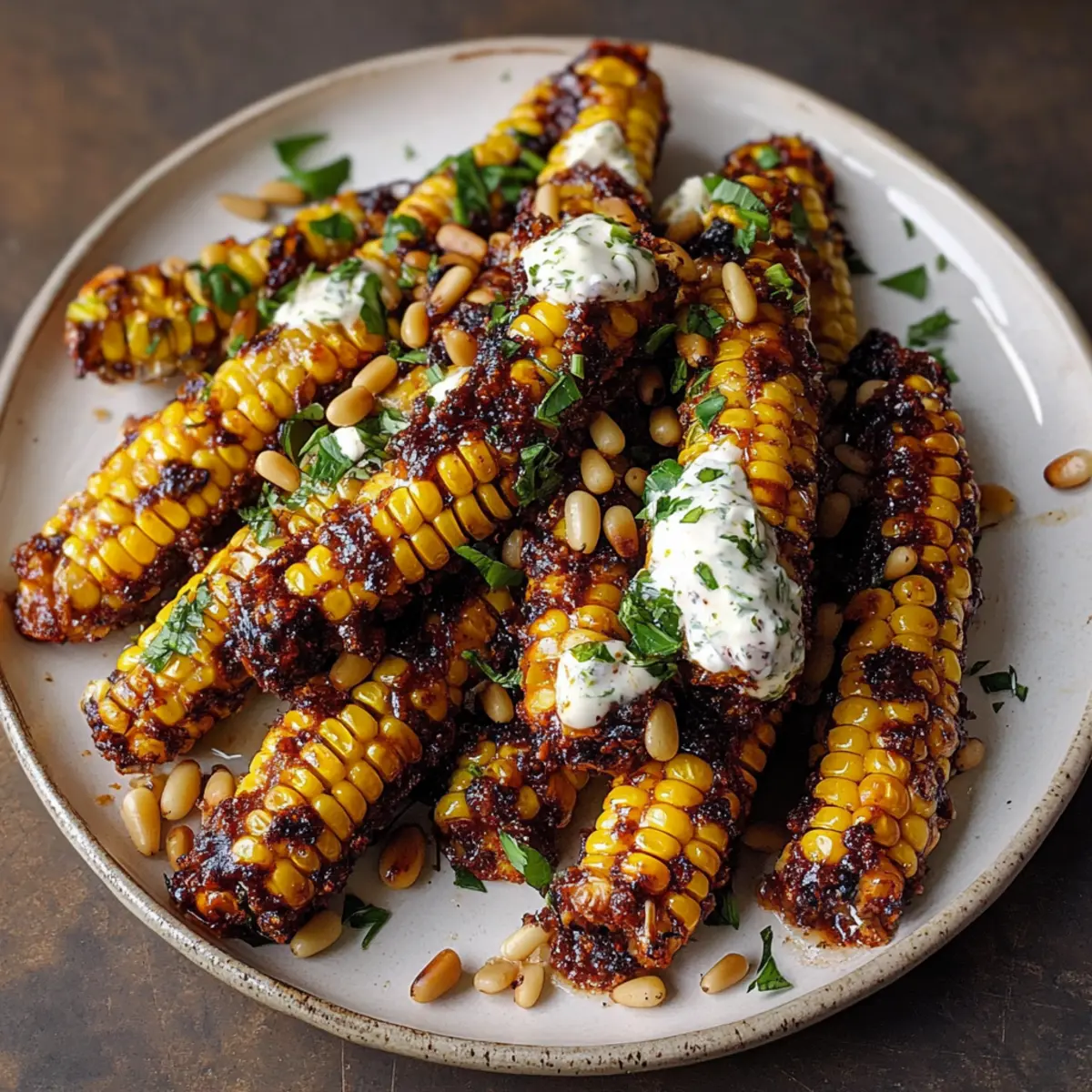 Vegan Corn Ribs with Aleppo Chili Butter & Creamy Lime Zest