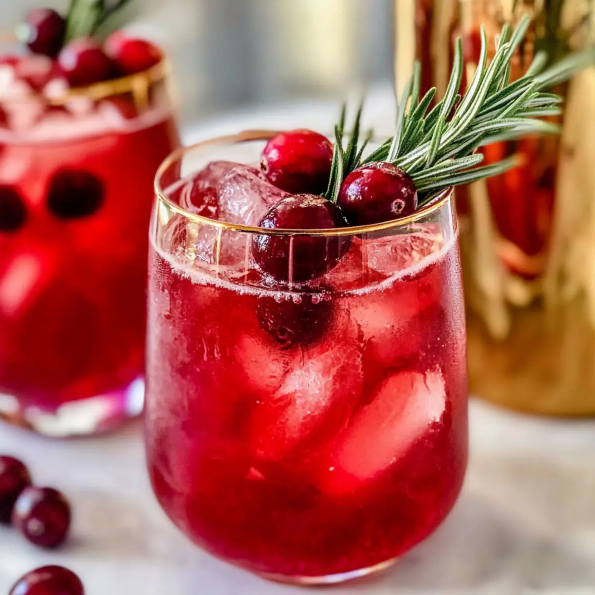 Rosemary Cranberry Bourbon Cocktail for Festive Cheer