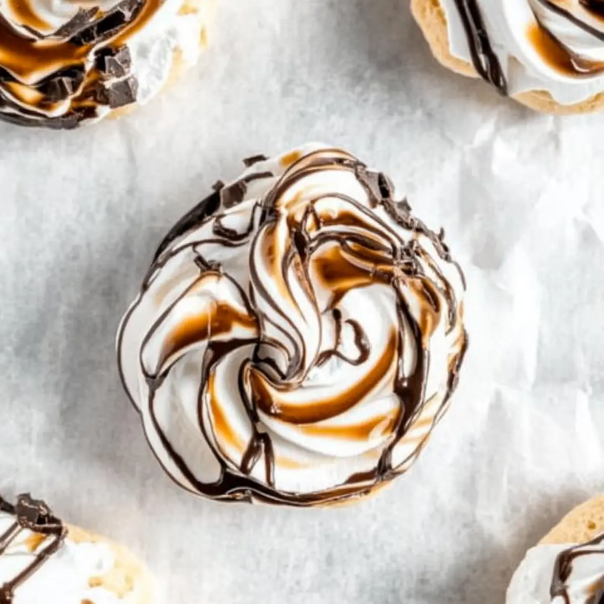 Decadent Chocolate and Caramel Swirled Meringues to Love