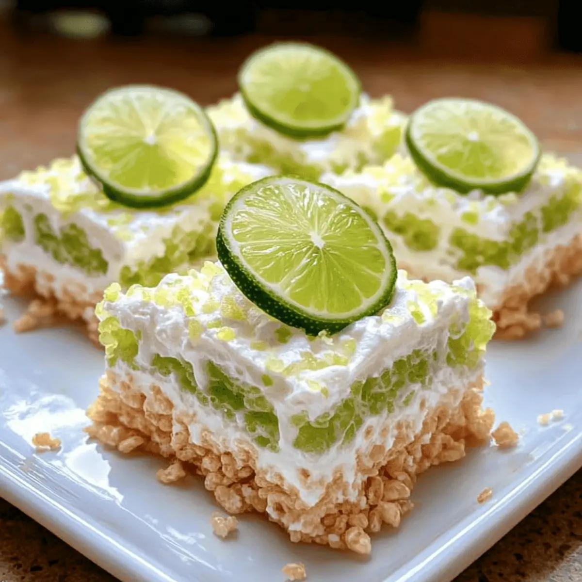 Tangy Key Lime Pie Rice Krispie Treats for Summer Joy