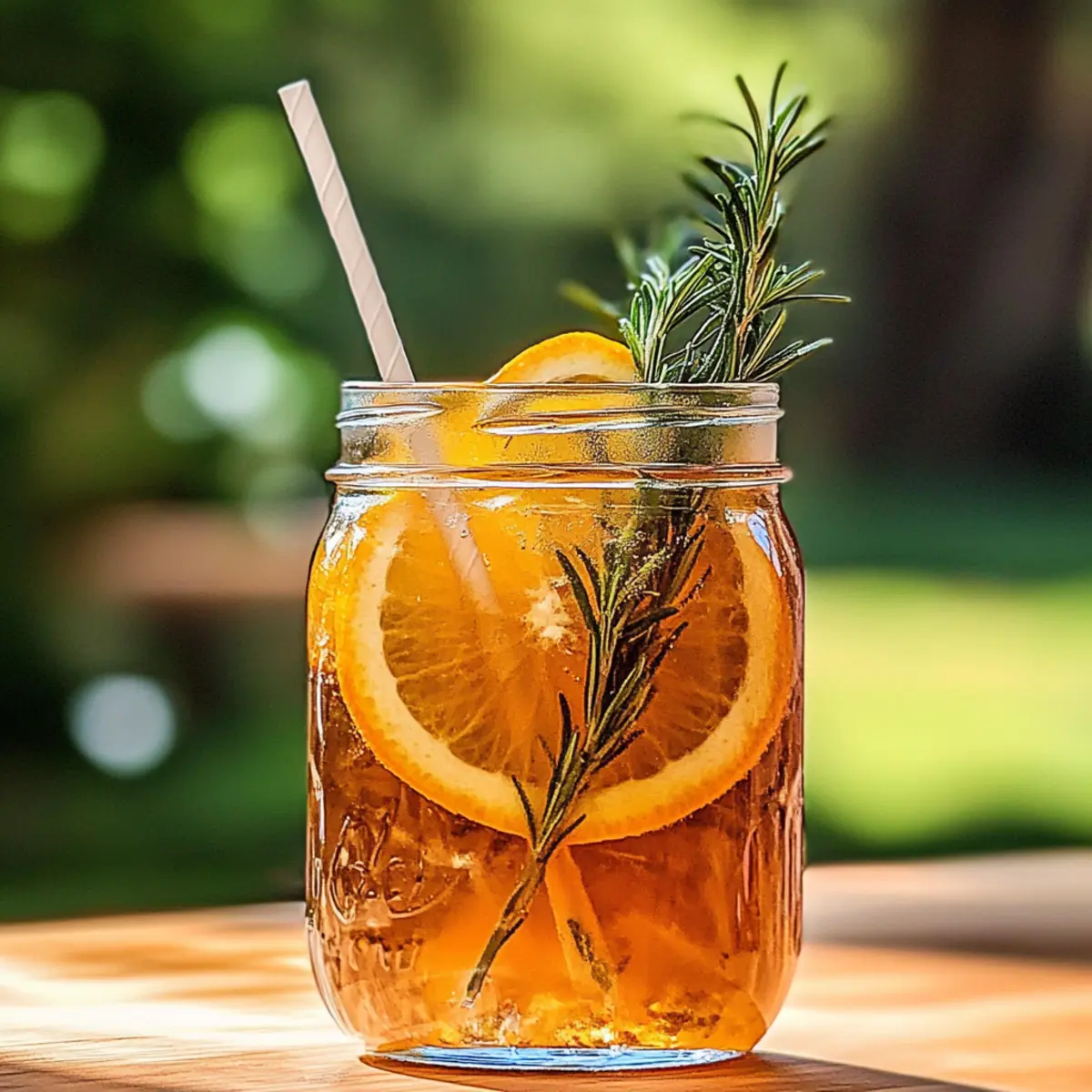 Delight in Refreshing Orange Rosemary Iced Tea Bliss