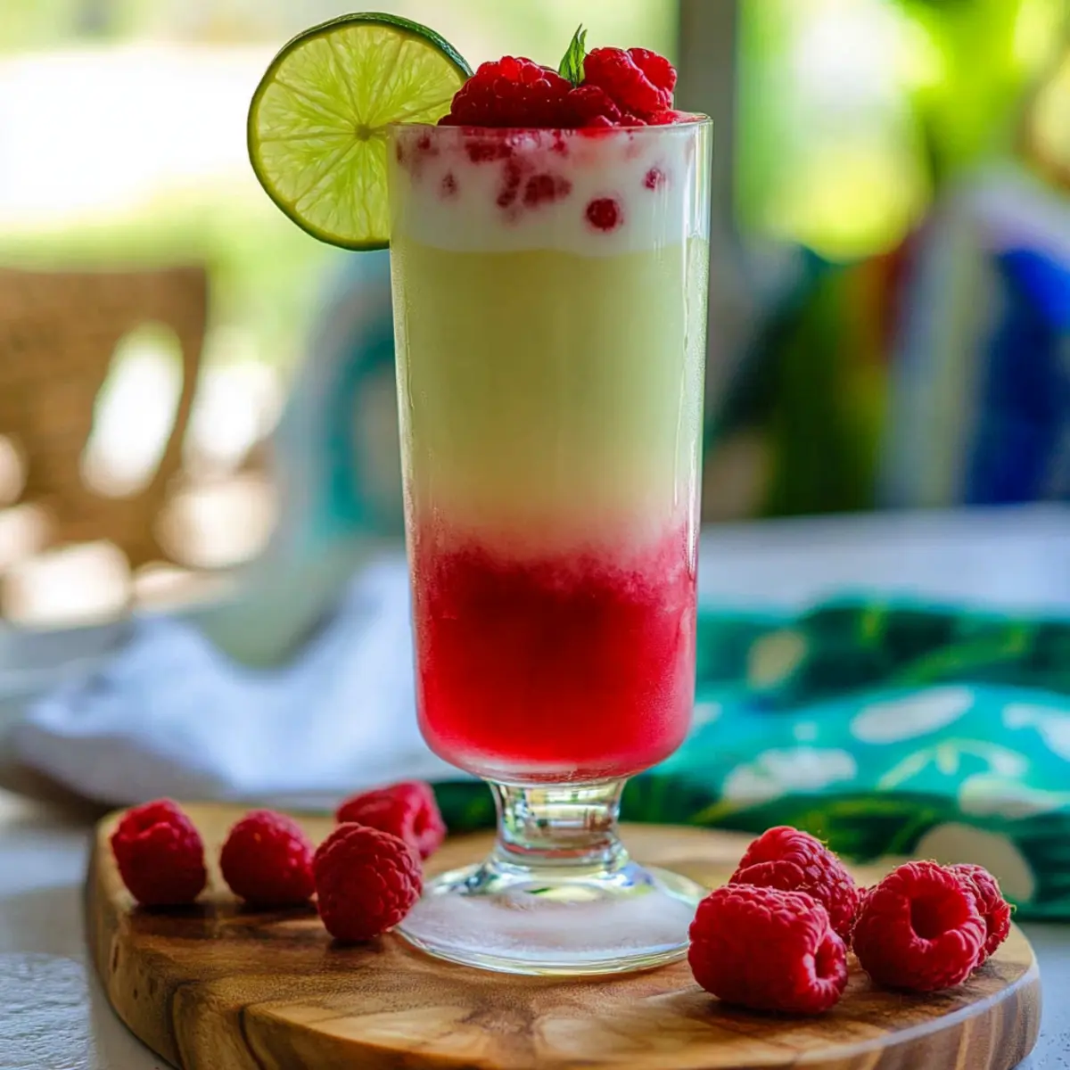 Sip into Bliss with Coco-Raspberry Colada: A Dreamy Cocktail