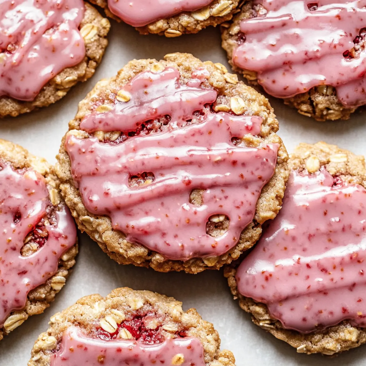 Delightful Strawberry Iced Oatmeal Cookies for Summer Bliss