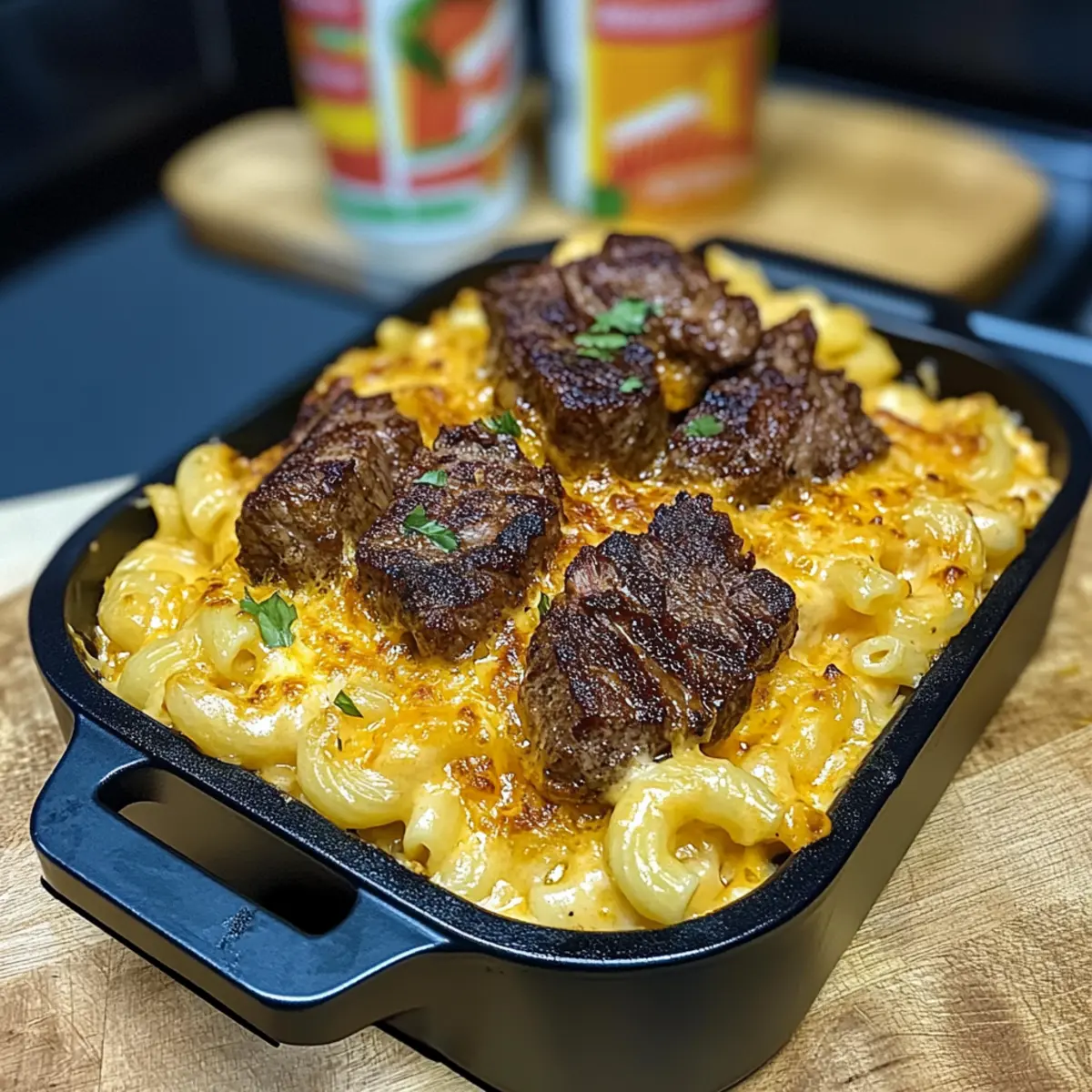 Savor Steak Bites with Mac N Cheese for Ultimate Comfort Bliss
