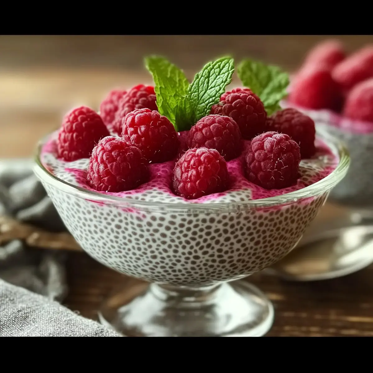 Creamy Vanilla Raspberry Chia Pudding for a Healthy Delight